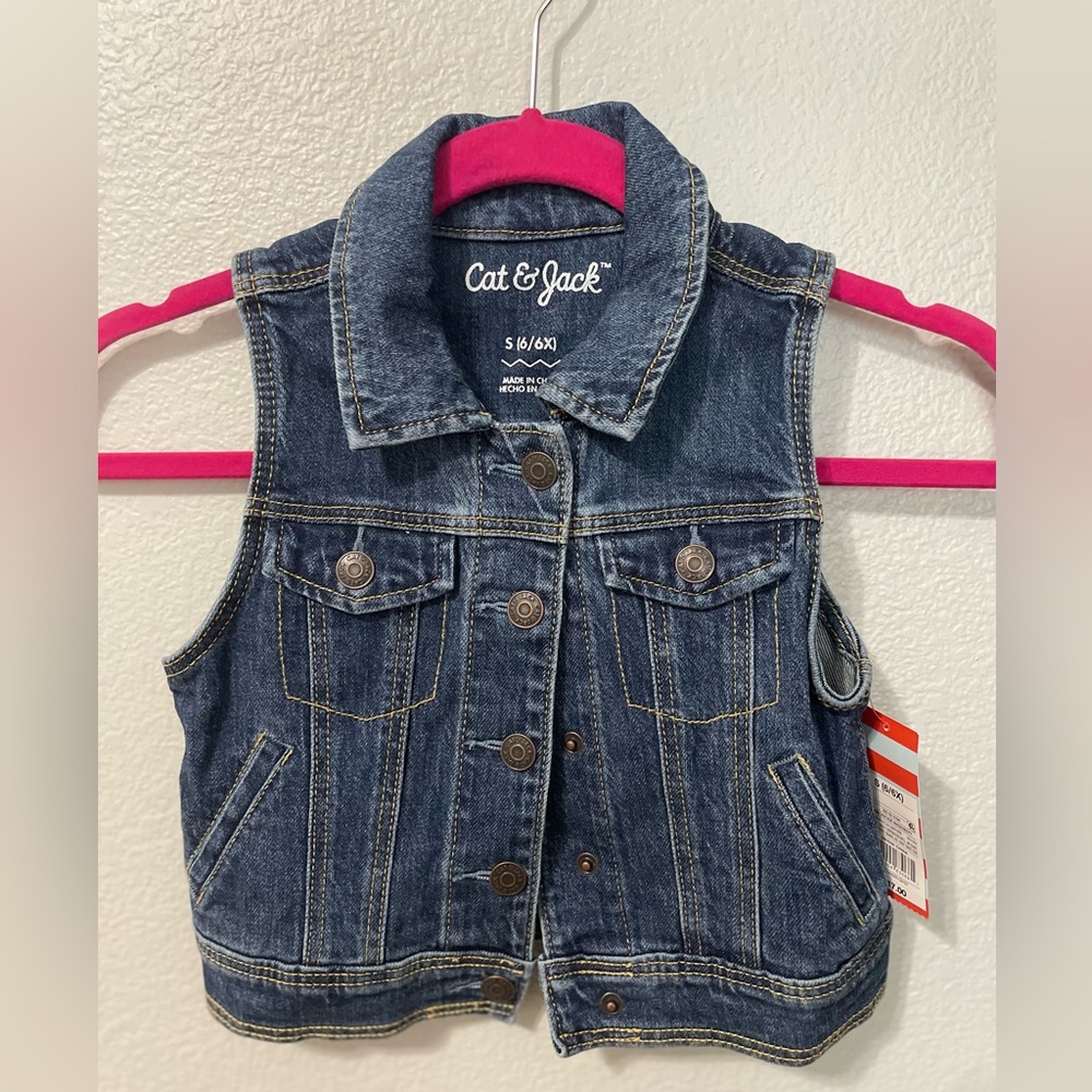 Cat and Jack S (6/6x) Denim Vest